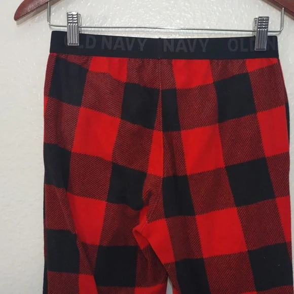 USED OLD NAVY BOYS PAJAMA PANTS COLOR BLACK AND RED PLAID SIZE L (10/12) - Picture 6 of 9